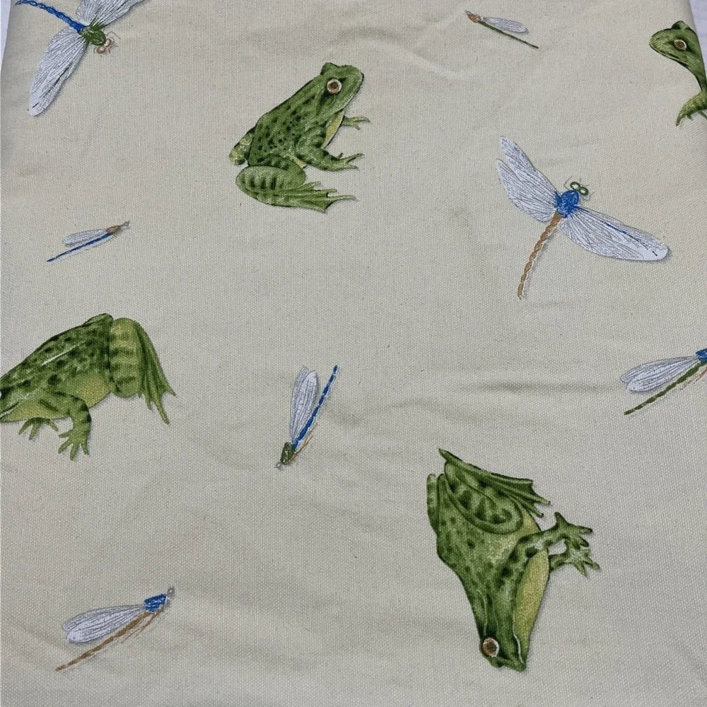 Dransfield & Ross Full Comforter Yellow Frog Dragonfly Reversible Lake House
